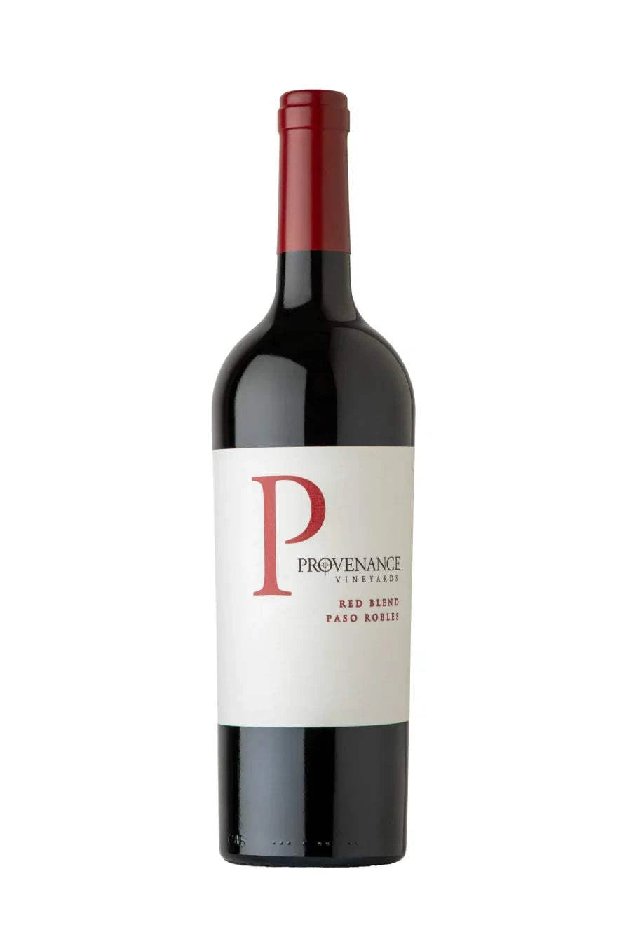 Provenance Paso Robles Red Blend 750 ML bottle with rich red wine and vineyard backdrop