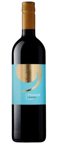 Bottle of Proverb Winery Merlot 750 ML – smooth red wine