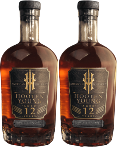 Hooten Young 12 Year American whiskey 750ML two bottles aged 12 years premium collector combo