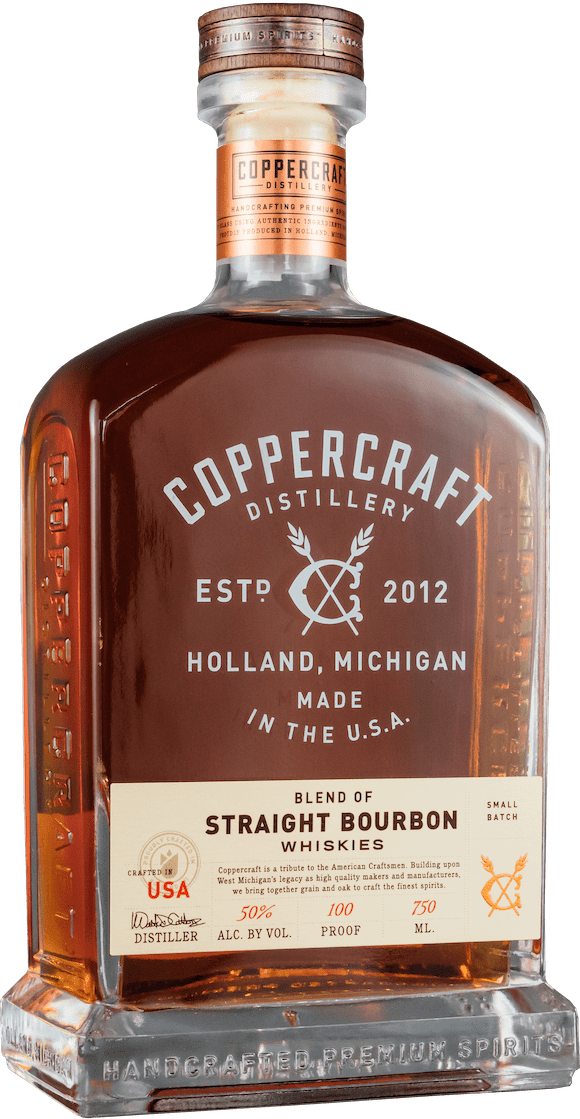Coppercraft Small Batch Blend of Straight Bourbon Whiskey 750 ML bottle.