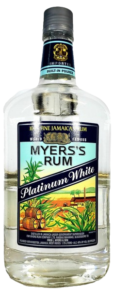Myerss Platinum White Rum 1.75 L bottle smooth white rum Jamaican spirit