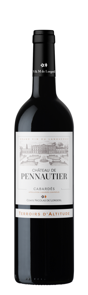 Chateau de Pennautier Terroirs d'Altitude Cabardes 2019 wine bottle.