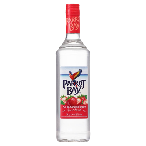 Bottle of Parrot Bay Strawberry Rum 750ML Flavored Caribbean Rum