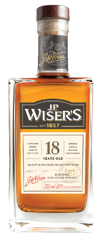 J.P. Wisers 18 Years Old Canadian Whisky 750 ML bottle