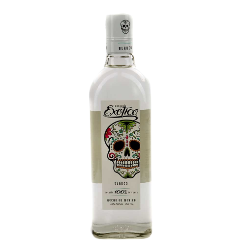 Exotico Tequila Blanco Tequila 750 ML bottle – Unaged tequila with clean, fresh agave notes, ideal for mixing or sipping.
