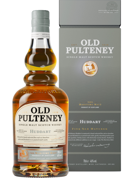 Old Pulteney Huddart Single Malt Scotch Whisky 750 ML bottle and packaging.