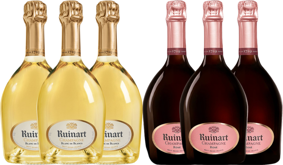 Ruinart Champagne Brut Combo 750 ML - Mixed 6 Bottle Set