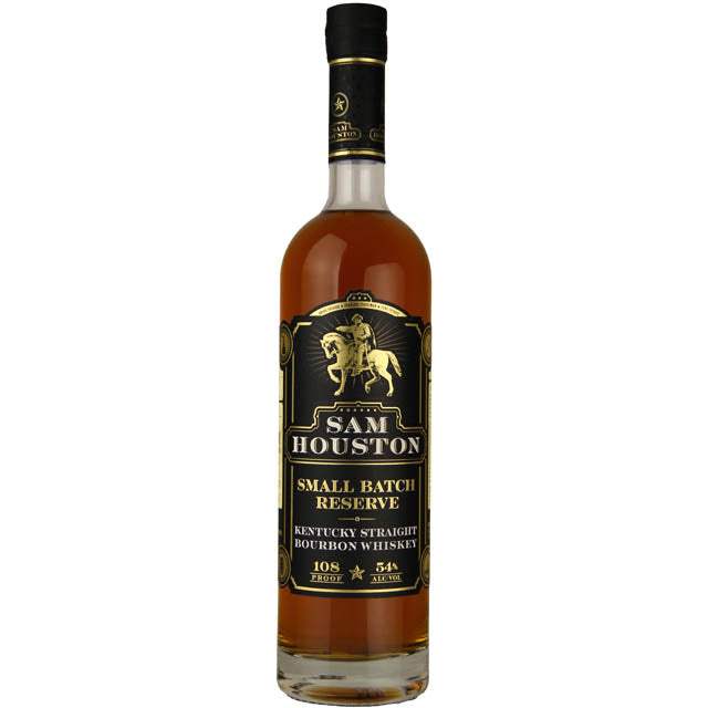 Sam Houston Small Batch Reserve Bourbon Whiskey 750 ML bottle with rich oak, caramel, and vanilla flavors