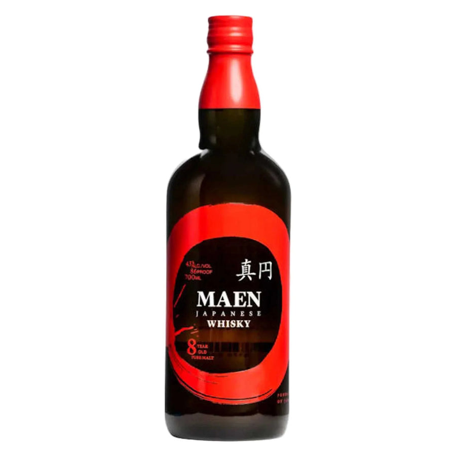Maen Japanese Whiskey 8 Year aged 700ml bottle showcasing premium craftsmanship and smooth, elegant flavor.