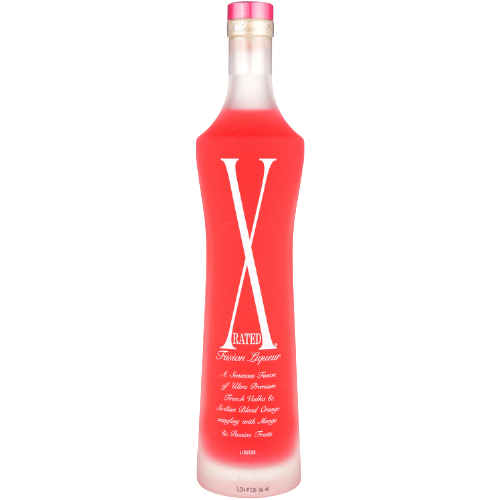 X Rated Fusion Liqueur 1L bottle with fruity and citrus blend.