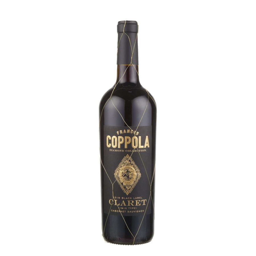 Francis Coppola Diamond Collection Cabernet Sauvignon Claret Black Label 750 ML bottle with deep garnet color and elegant label