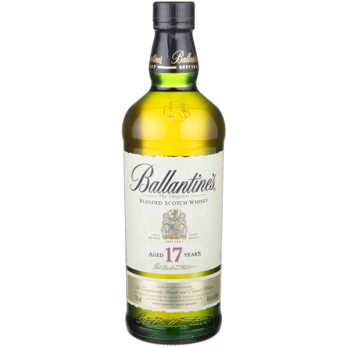 Ballantine's Blended Scotch 17 Year whisky bottle, 750 ML.