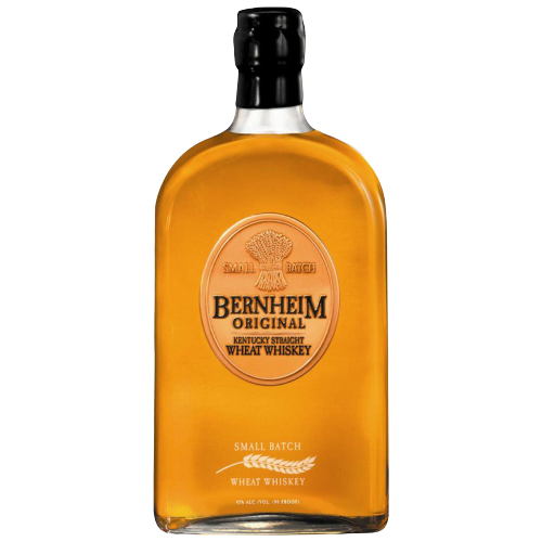 Bernheim Original Wheat Whiskey bottle, 750ml small batch, Kentucky straight.