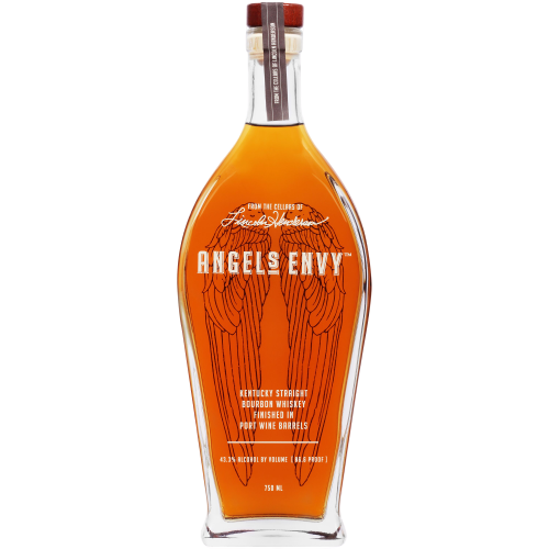 Angel's Envy Straight Bourbon Whiskey 750ml bottle with port wine barrel finish.