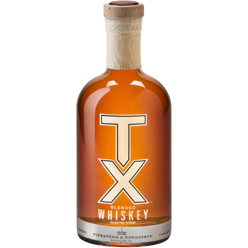 Tx Blended American Whiskey 750ml bottle with award-winning design and unique wood cork top.