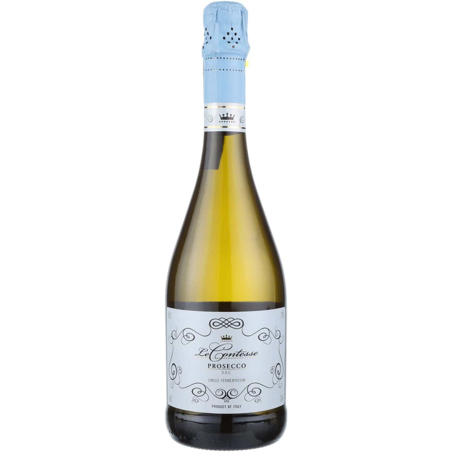 Le Contesse Prosecco Brut 750 ML sparkling Italian wine bottle with fresh green apple and pear aromas
