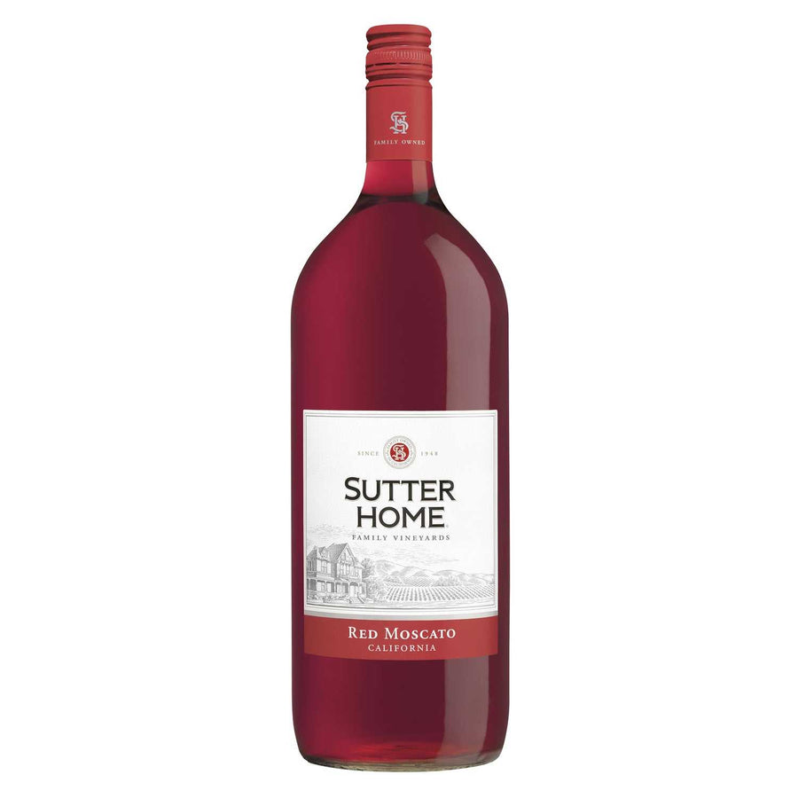 Sutter Home Red Moscato California 1.5 L bottle of sweet red wine with berry and floral flavors