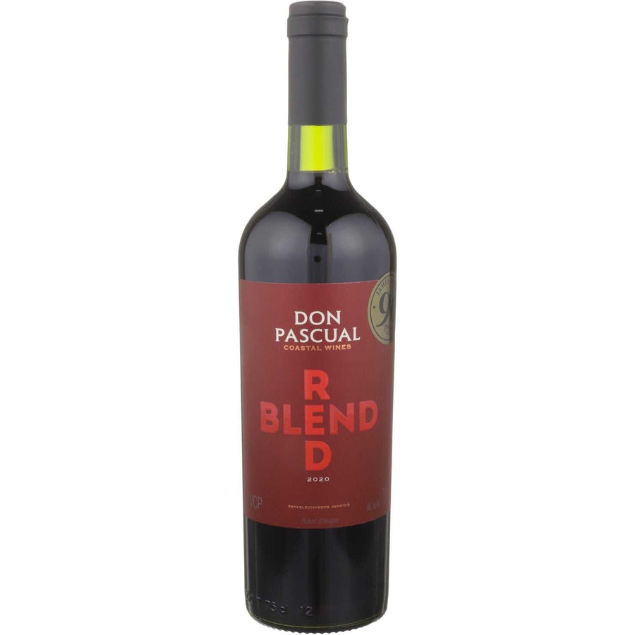 Bottle of Don Pascual Red Blend Juanico 750 ML showcasing rich red wine from Uruguay's coastal vineyards