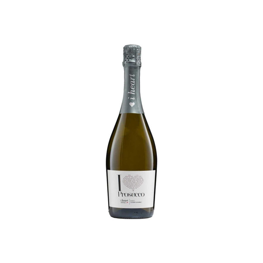 I Heart Wines Prosecco Extra Dry Elegant and Bubbly 750 ML sparkling wine bottle
