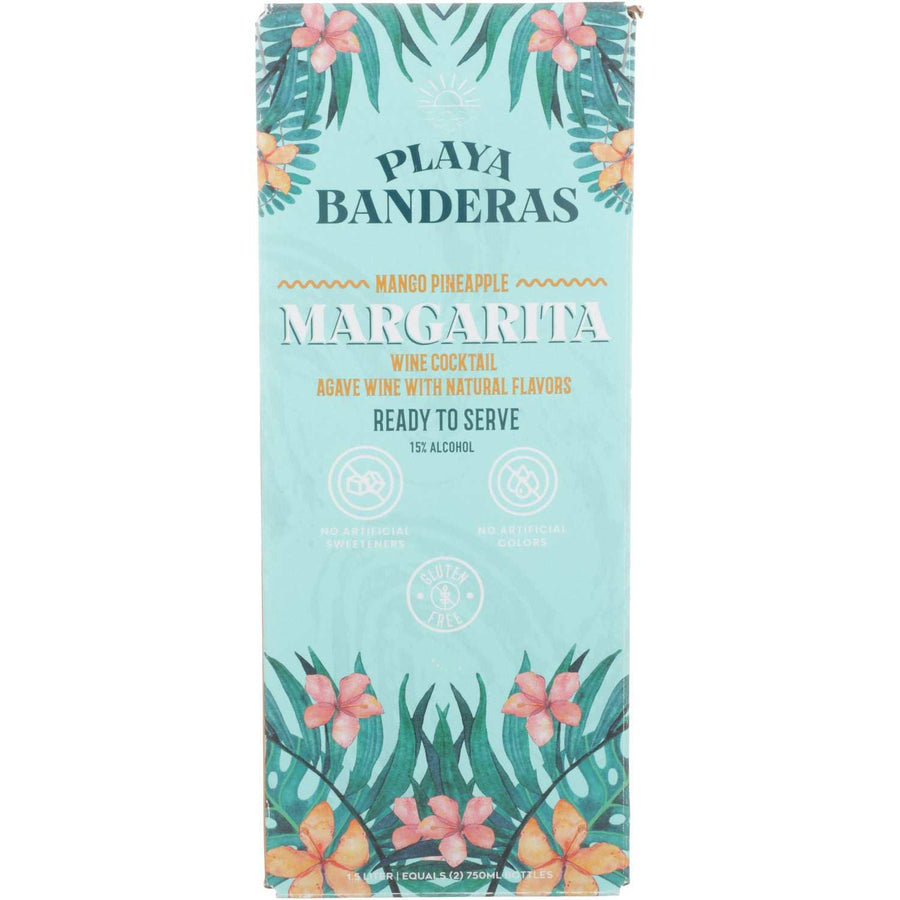 Playa Banderas Spicy Mango Margarita wine cocktail bottle 1.5L with mango and chili flavors