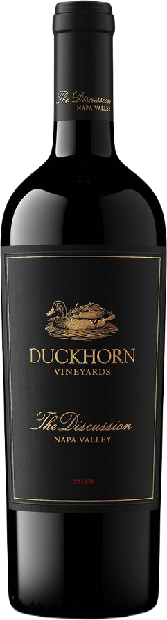 Duckhorn The Discussion Napa Valley Red Wine 2019 750 ML bottle with black label and gold text