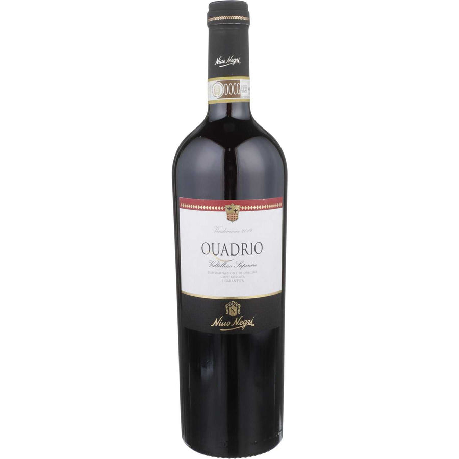 Bottle of Nino Negri Valtellina Superiore Quadrio 2019 Italian red wine from Valtellina region