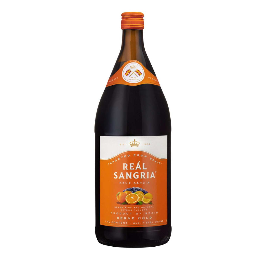 Real Sangria 1.5 L bottle with vibrant red fruit and citrus flavors