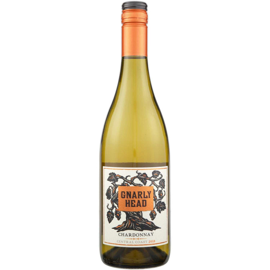 Bottle of Gnarly Head Chardonnay Central Coast 750 ML white wine with fruit and oak notes