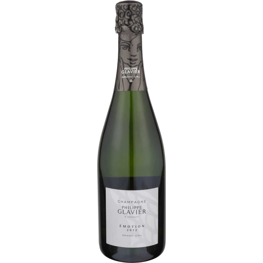 Philippe Glavier Champagne Emotion Grand Cru 2012 bottle with elegant label and glass of sparkling wine
