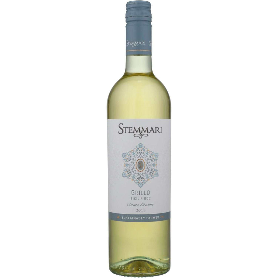 Bottle of Stemmari Grillo Sicilia 750 ML white wine with citrus and tropical fruit notes