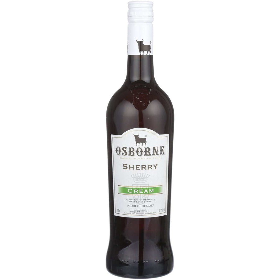 Osborne Sherry Cream 750 ML bottle with Spanish sherry, sweet and smooth dessert wine