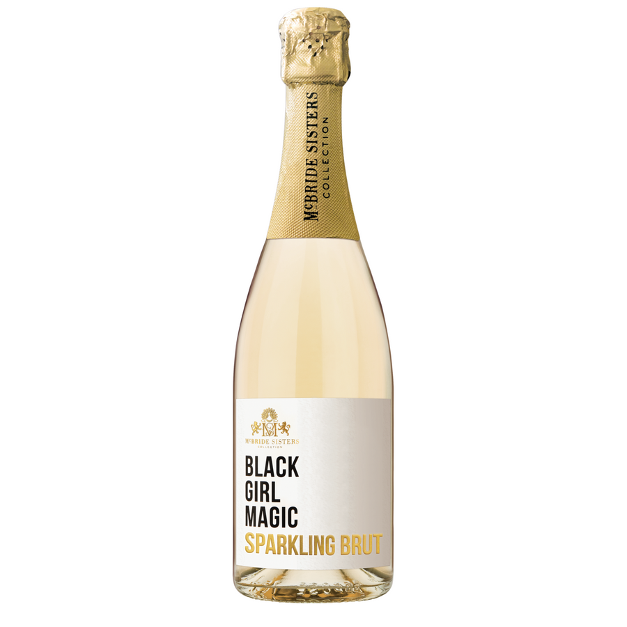 Black Girl Magic Brut California 750 ML sparkling wine bottle with bright citrus and green apple flavors