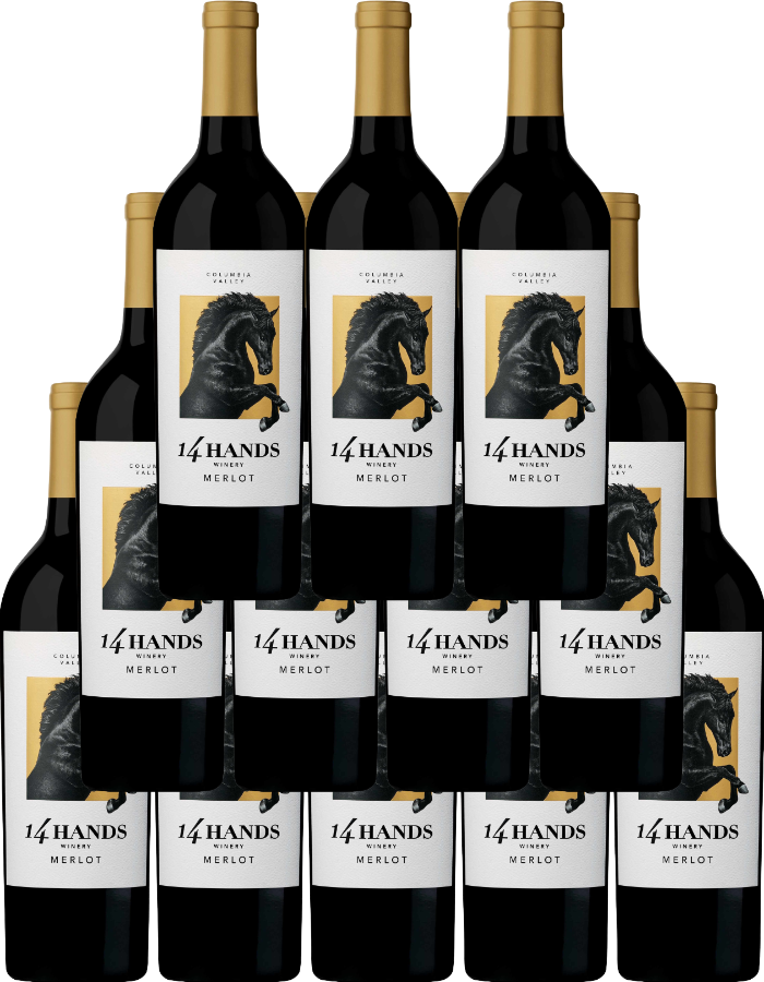 14 Hands Merlot Columbia Valley 750 ML 12 bottles smooth red wine
