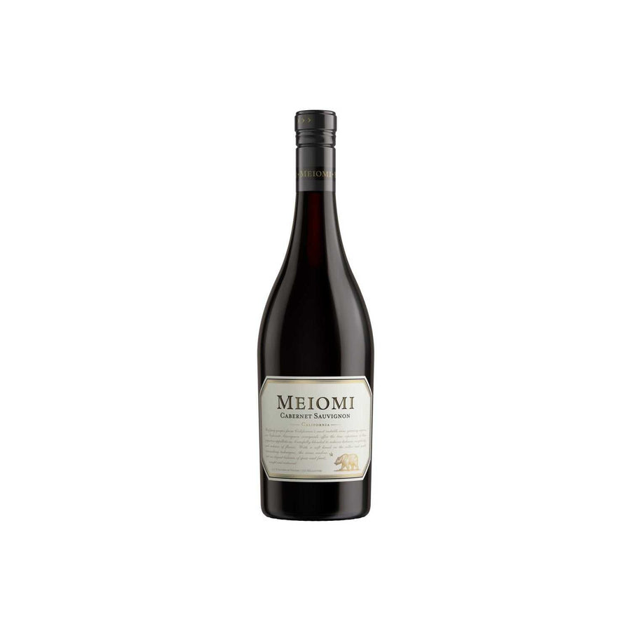 Bottle of Meiomi Cabernet Sauvignon California 750 ML red wine with rich blackberry and cherry aromas