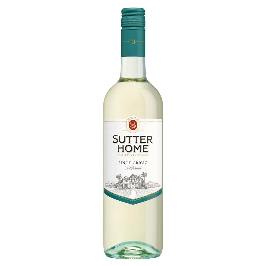 Sutter Home Pinot Grigio California 750 ML bottle with green apple and citrus notes white wine