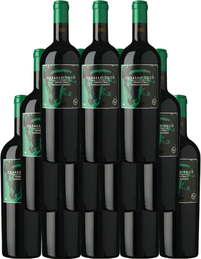 12-bottle case of Caballo Loco Grand Cru Sagrada Familia 2021 red wine