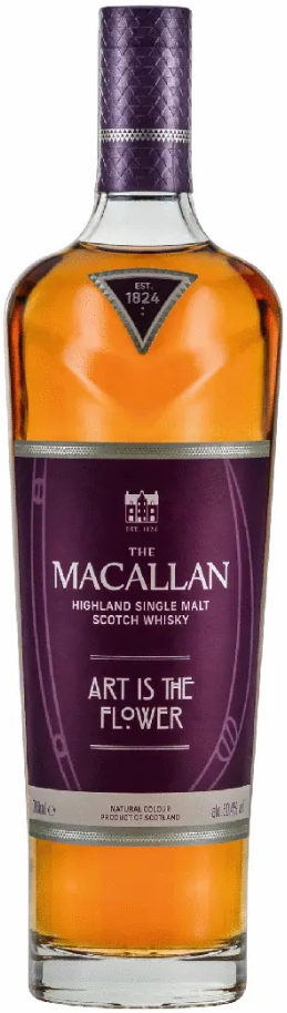 The Macallan Art Is The Flower single malt Scotch whisky 750ml bottle with artistic label design