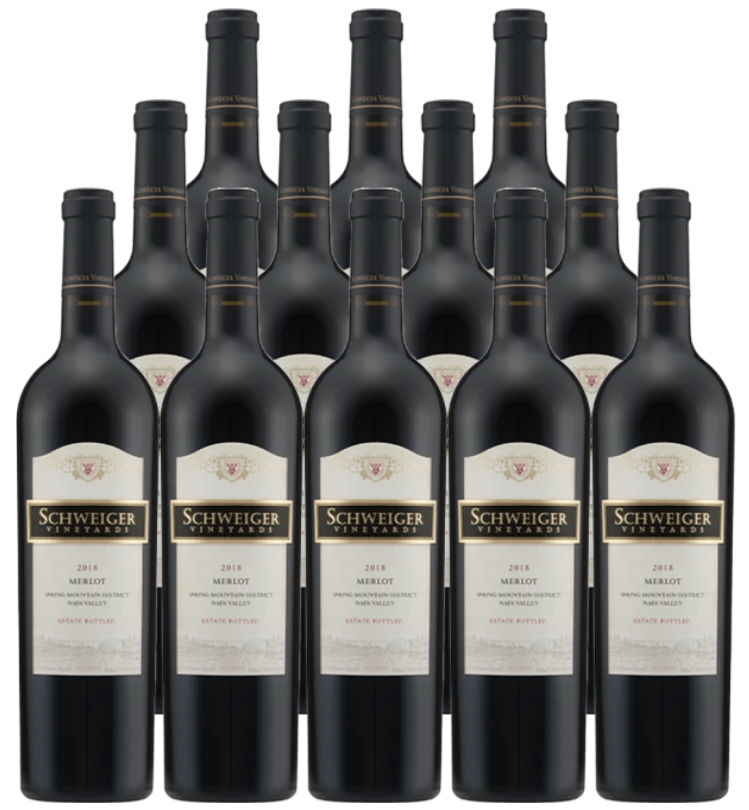 Schweiger Vineyards Merlot 2019 750 ML (12 Bottles)