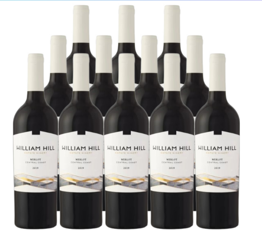 William Hill Estate Winery Coastal Collection Merlot Central Coast 750 ML (12 Bottles)