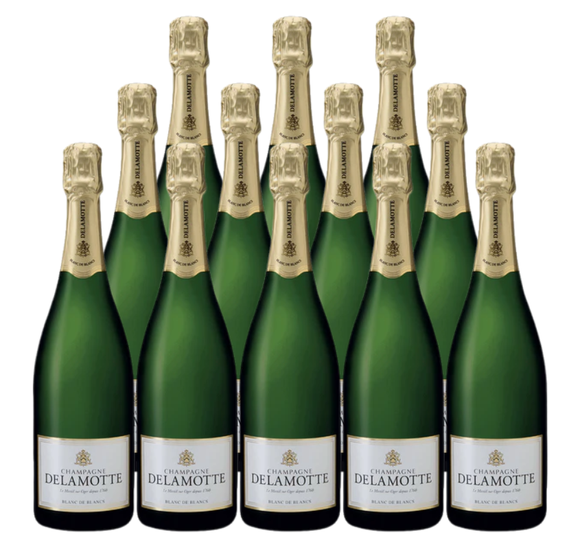 Champagne Delamotte Champagne Brut Blanc de Blancs 750 ML (12 Bottles)