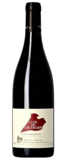 Thierry Germain Saumur Champigny Rouge Clos De L'Echelier 2020 wine bottle with red wine and Loire Valley terroir details