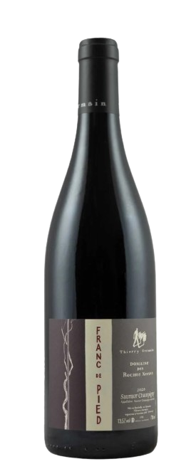 Thierry Germain Saumur Champigny Rouge Franc De Pied 2020 wine bottle with red wine from biodynamic vineyards in Loire Valley