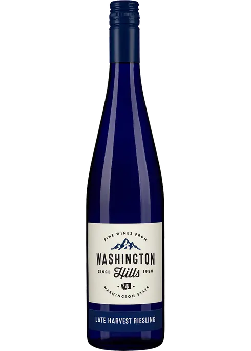 Washington Hills Winery Riesling Late Harvest 750 ML – showcasing golden hues and notes of