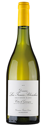 Les Fumees Blanches Cotes De Gascogne Sauvignon Blanc 2022 bottle with elegant label and yellow cap