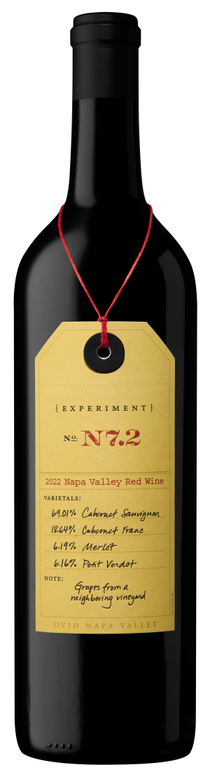 Ovid Experiment N7.2 Red Blend 2022 Napa Valley wine bottle displaying rich dark fruit and elegant red blend characteristics