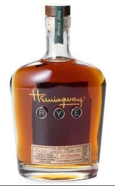 Hemingway Straight Rye Whiskey Cask Strength 113.7 750ML bottle with rich amber liquid on white background