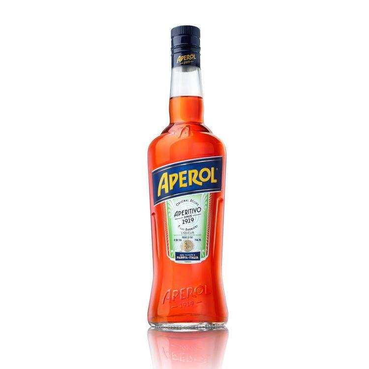 Aperol Aperitivo 750ml bottle showcasing vibrant orange color.