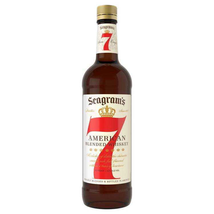 Seagram's Blended American Whiskey 7 Crown 750ml bottle.