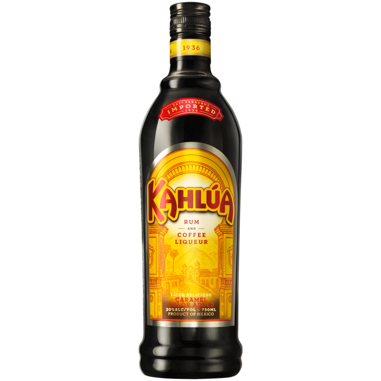 Kahlua Coffee Liqueur 750 ML bottle with rich Mexican heritage.