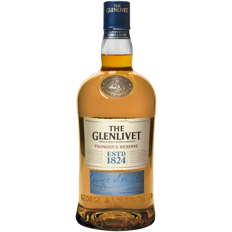 The Glenlivet Single Malt Scotch Founder's Reserve 750ml bottle.